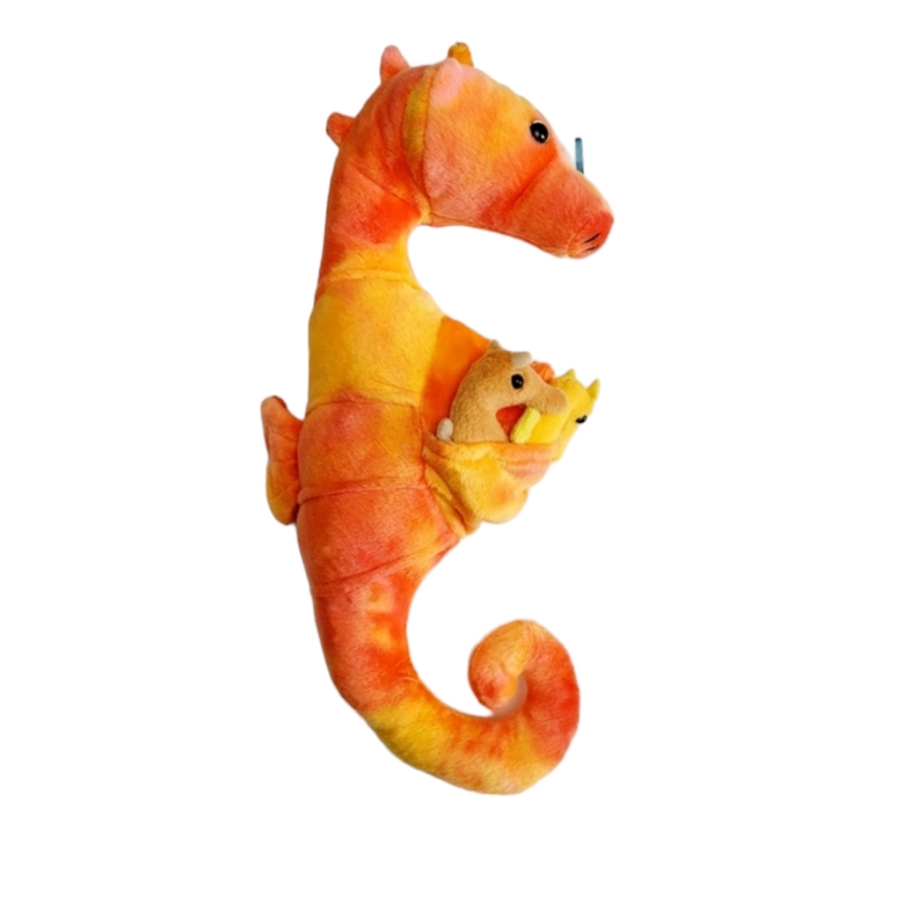 Wild Republic Sea Horse Dad with Babies Stuffed Plush